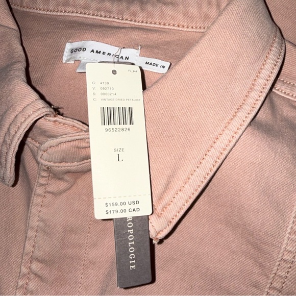 Good American Fit For Success Blush Denim Dress NWT Size L work dress preppy - Picture 9 of 11